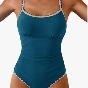 Eomenie Women's One Piece Swimsuit Tummy Control Slimming Bathing Suit